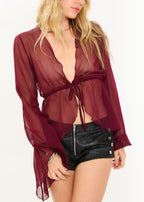 Solstice Tie Front Top