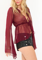 Solstice Tie Front Top